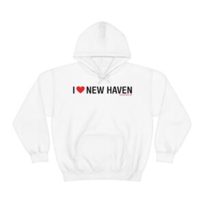 White I Love New Haven Hoodie