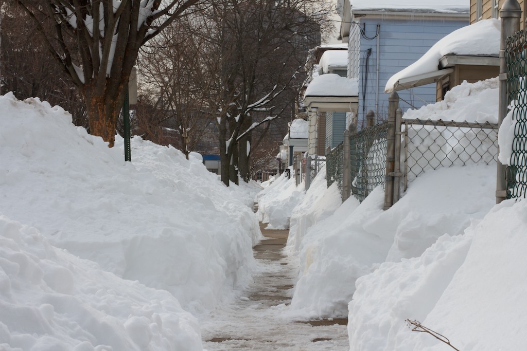 Snow on Lyon Street in New Haven, CT by Jeffrey Kerekes